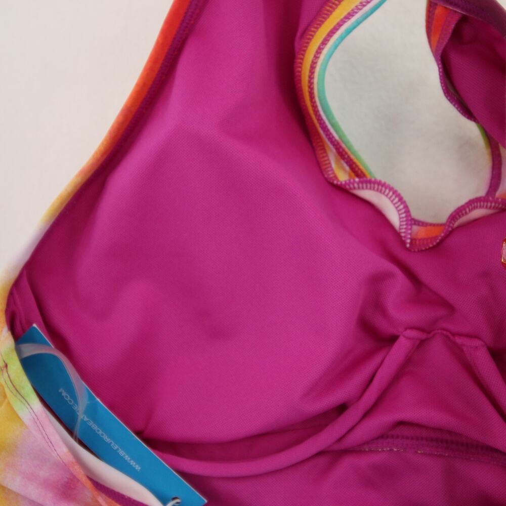 Bleu Rod Beattie Splash Out Tankini Top High Neck Keyhole Multicolor Size 10 NWT - Picture 8 of 12